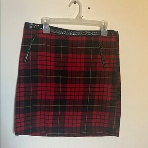 Plaid Red and Black Women's Skirt